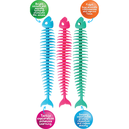 Stretchy Fidgets Fidget Fish Set of 3 1